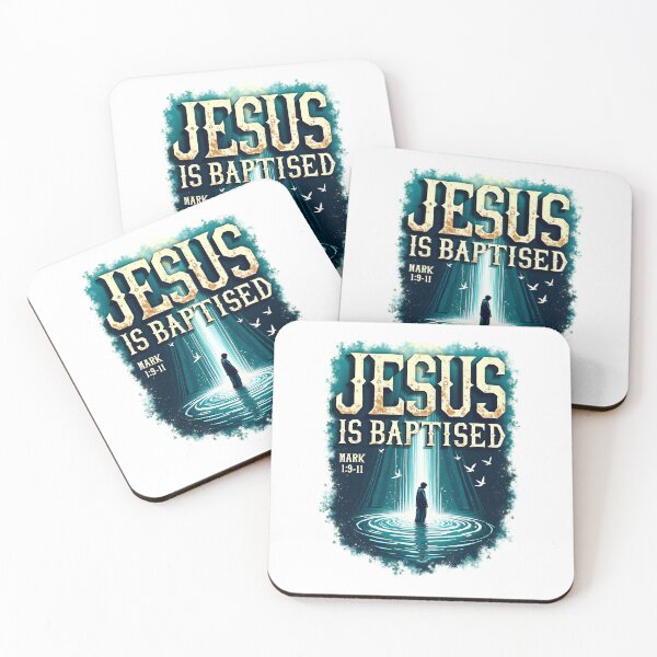 Item preview, Jesus is Baptised — Dramatic Bible Illustration designed and sold by CreativoDesign.