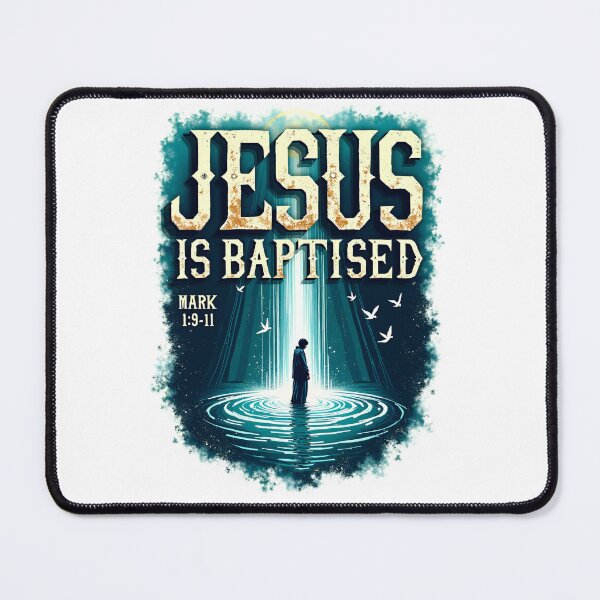 Item preview, Jesus is Baptised — Dramatic Bible Illustration designed and sold by CreativoDesign.