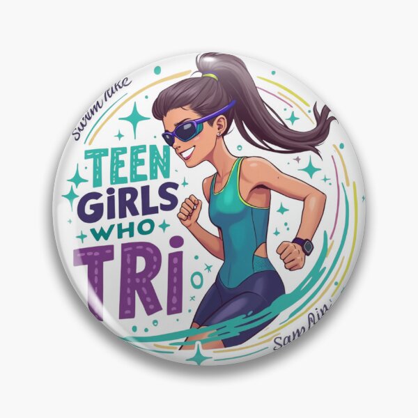 Item preview, “Teen Girls Who Tri – Swim Like a Star” Motivational Triathlon Sticker designed and sold by Triathlongram.