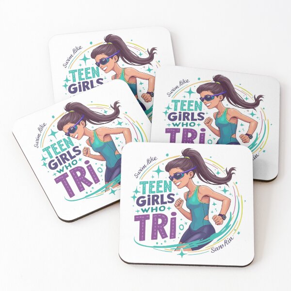 Item preview, “Teen Girls Who Tri – Swim Like a Star” Motivational Triathlon Sticker designed and sold by Triathlongram.