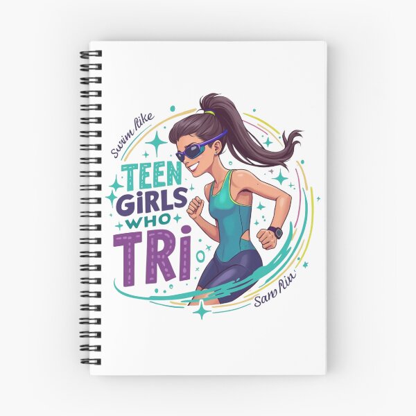 Item preview, “Teen Girls Who Tri – Swim Like a Star” Motivational Triathlon Sticker designed and sold by Triathlongram.