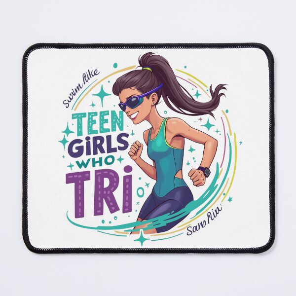 Item preview, “Teen Girls Who Tri – Swim Like a Star” Motivational Triathlon Sticker designed and sold by Triathlongram.