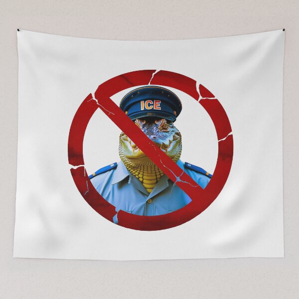 Item preview, Anti ICE Gator Satire Anti Trump Shirt designed and sold by Amanda's Factory.