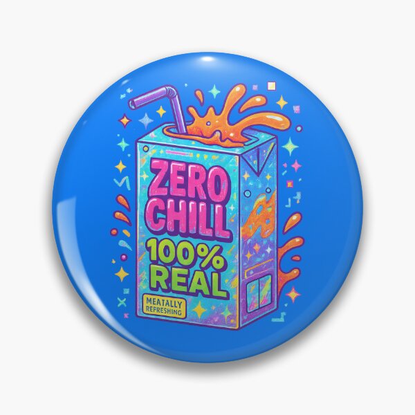 Item preview, Zero Chill 100% Real – Y2K Vaporwave Juice Box Design designed and sold by Maximilianos.