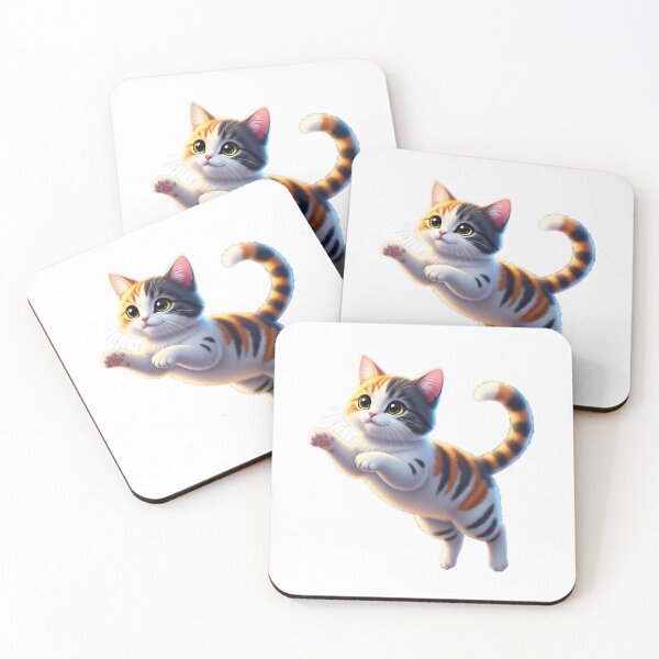 Item preview, Whimsical Jumping Kitten designed and sold by Perfect44.