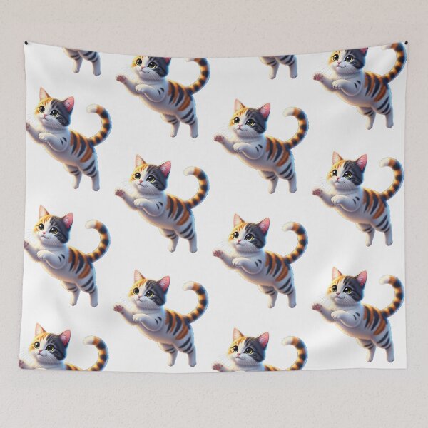 Item preview, Whimsical Jumping Kitten designed and sold by Perfect44.