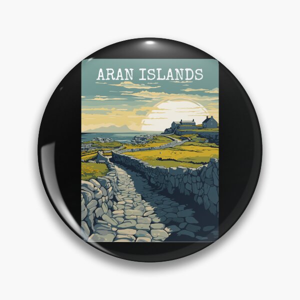 Item preview, Aran Islands in Galway Ireland Retro Travel Art Landscape designed and sold by MaateoDesign.