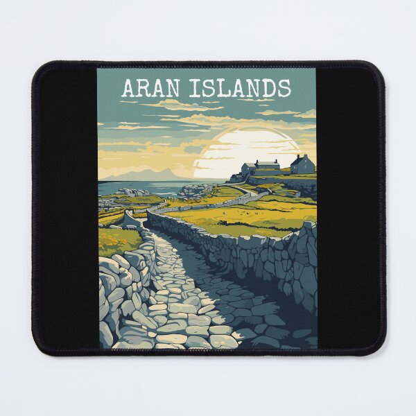 Item preview, Aran Islands in Galway Ireland Retro Travel Art Landscape designed and sold by MaateoDesign.