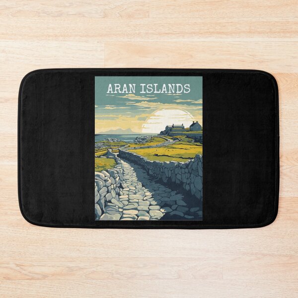 Item preview, Aran Islands in Galway Ireland Retro Travel Art Landscape designed and sold by MaateoDesign.