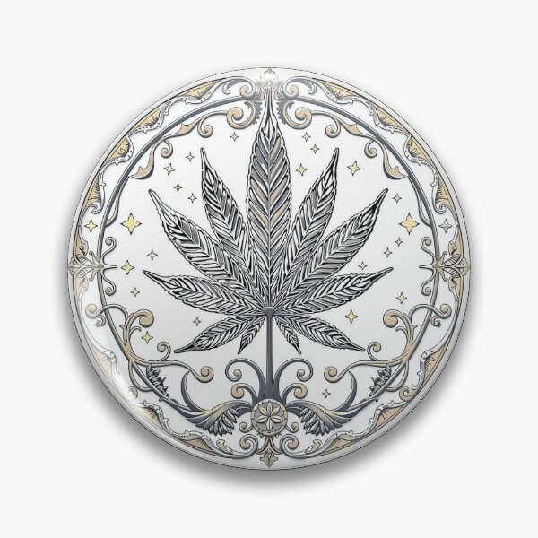 Item preview, Weed leaf Art Nouveau white designed and sold by In-Spirit24.
