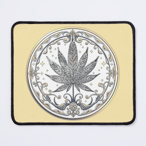Item preview, Weed leaf Art Nouveau white designed and sold by In-Spirit24.
