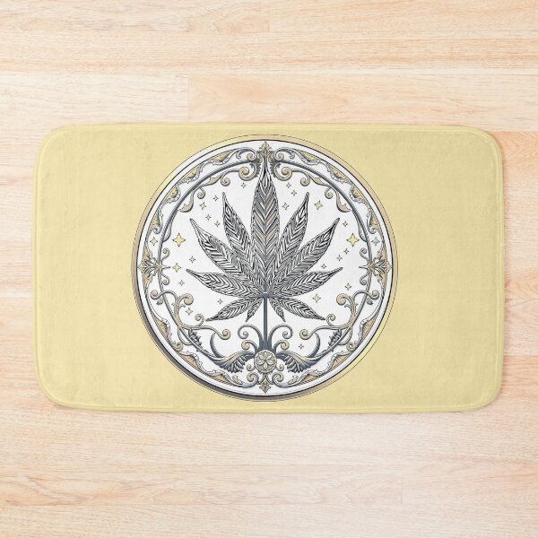 Item preview, Weed leaf Art Nouveau white designed and sold by In-Spirit24.