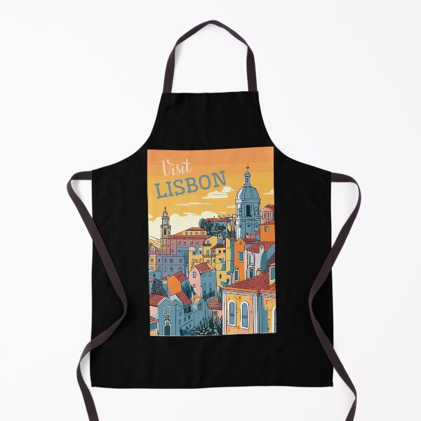 Item preview, Lisbon in Portugal, Retro Art Travel Landscape designed and sold by MaateoDesign.