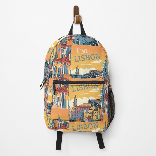 Item preview, Lisbon in Portugal, Retro Art Travel Landscape designed and sold by MaateoDesign.