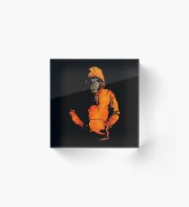 vulpes pilum mutat, non mores (Black Shirt Version) Acrylic Block