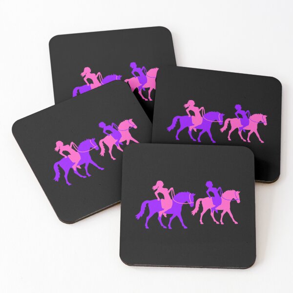Item preview, 2 Horse Riding Women Girls Rider Friends Team Silhouette designed and sold by shirt-o-mat.