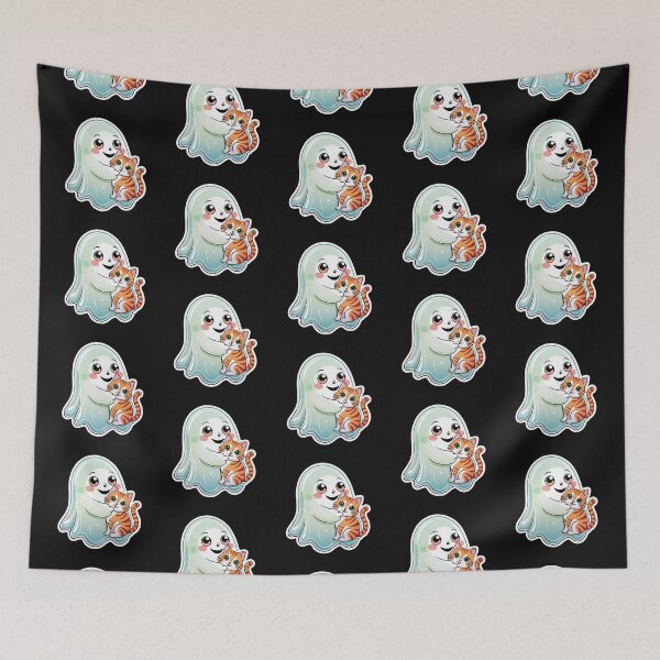 Item preview, Happy Ghost with Cat designed and sold by LewpyG.