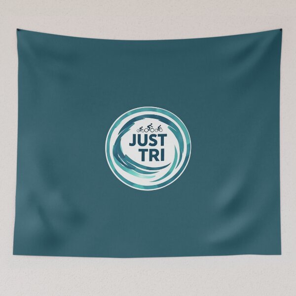 Item preview, JUST TRI – Motivational Triathlon Sticker for Men & Women designed and sold by Triathlongram.