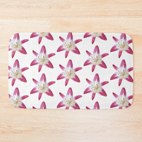 Item preview, pink and white lily flower sticker designed and sold by inainart.