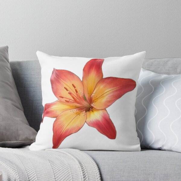 Item preview, red orange yellow lily flower sticker designed and sold by inainart.