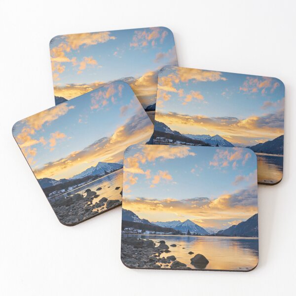 Item preview, Sunlit clouds reflect in Lake Thun designed and sold by beatbieri.ch.
