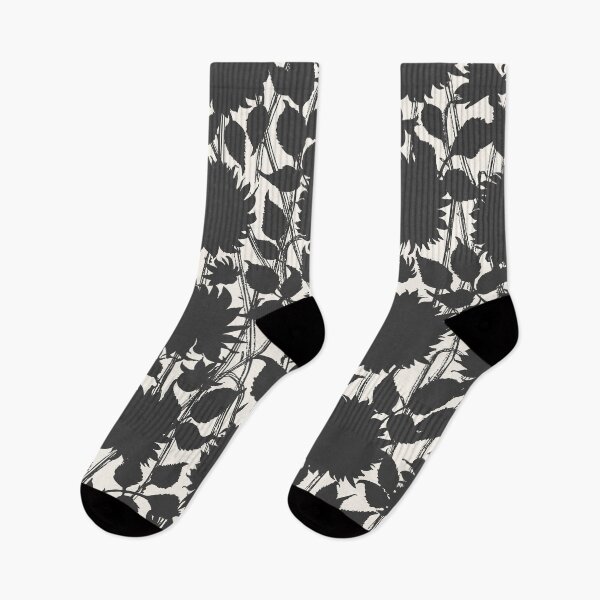 Item preview, Black and white floral retro pattern designed and sold by bokasin.