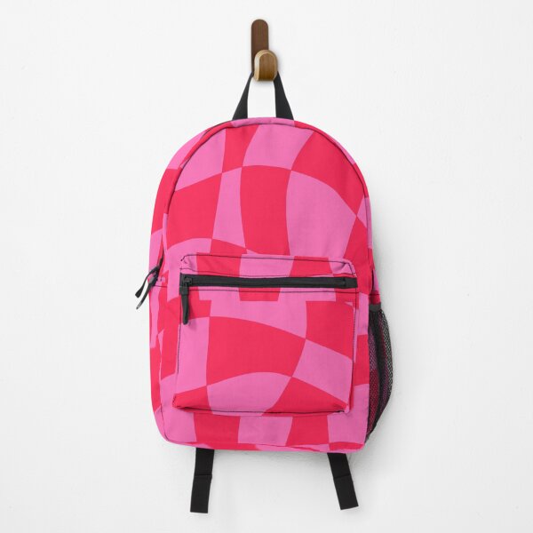 Item preview, Bold Modern Liquid Neon Checkered Pattern in Red and Pink designed and sold by Deutschic.