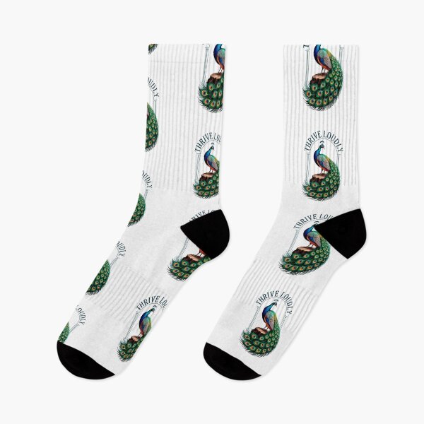 Item preview, Peacock with Flowing Feathers, Thrive Loudly designed and sold by Bliss Find And Design.