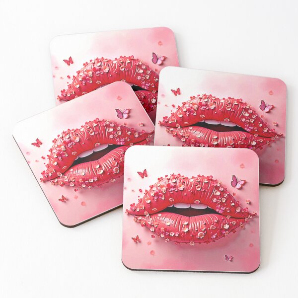 Item preview, Blooming Lips: Floral Butterfly Kiss designed and sold by Health And Fitness Posts e-Store.