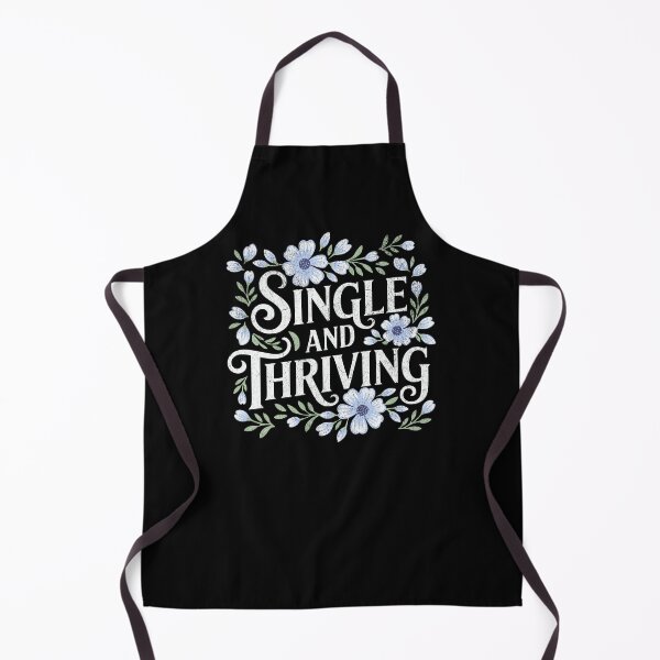 Item preview, Single and Thriving – Self-love statement with flower frame designed and sold by VariousGoodies.