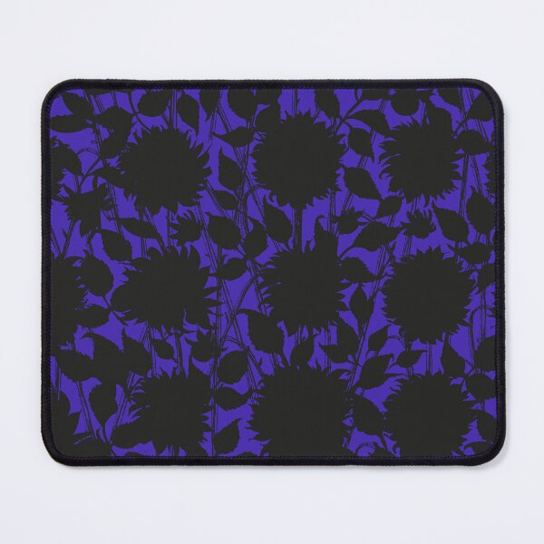 Item preview, Black and blue floral retro pattern designed and sold by bokasin.