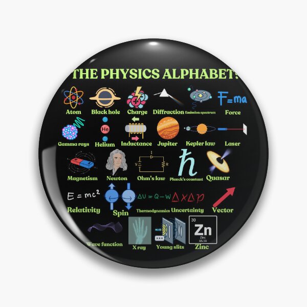 Item preview, The Physics Alphabet, cool science and Physics designed and sold by NoetherSym.