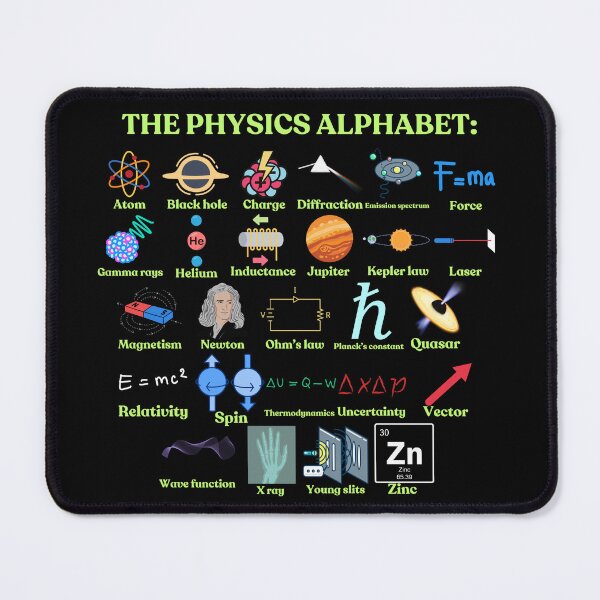 Item preview, The Physics Alphabet, cool science and Physics designed and sold by NoetherSym.
