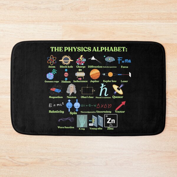 Item preview, The Physics Alphabet, cool science and Physics designed and sold by NoetherSym.