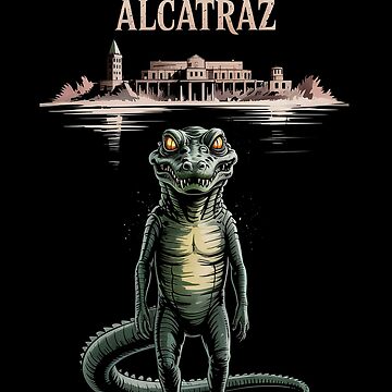 Artwork thumbnail, Alligator Alcatraz Funny Monster Parody Vintage Prison Shirt by PosiMCreations
