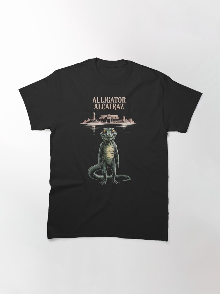 Thumbnail 3 of 7, Classic T-Shirt, Alligator Alcatraz Funny Monster Parody Vintage Prison Shirt designed and sold by PosiMCreations.