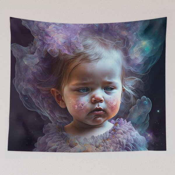 Item preview, Violet Wonders Astral Star Child designed and sold by MythicPrompts.