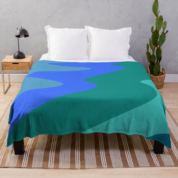 Item preview, waves of peace - calming wavy pattern teal and blue designed and sold by TheGrowingHigh.