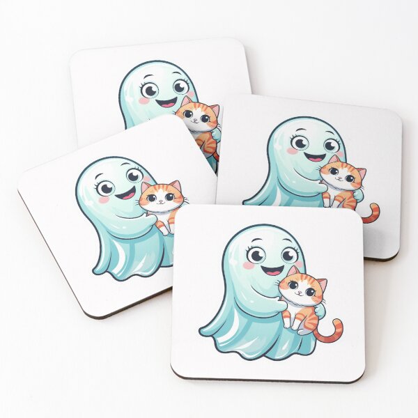 Item preview, Cuddly Ghost and Kitten designed and sold by LewpyG.