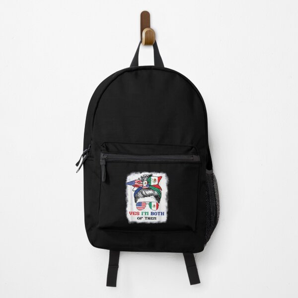 Item preview, Yes I'm Both Of Them Mexican USA Flag Messy Bun designed and sold by iam8lu3.