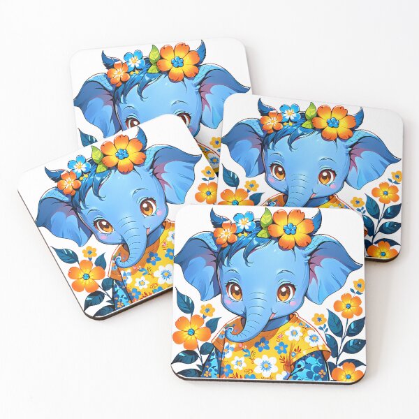 Item preview, Sweet elephant dressed in happy blooms. designed and sold by MissYouONLY.