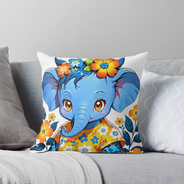 Item preview, Sweet elephant dressed in happy blooms. designed and sold by MissYouONLY.
