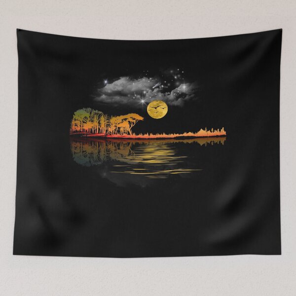 Item preview, Guitar Lake Shadow Moon designed and sold by CasmariaOnlineShop -.