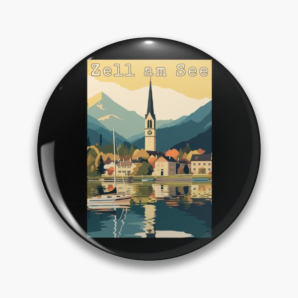 Item preview, Zell am See in Salzburg Austria Retro Travel Art Landscape designed and sold by MaateoDesign.