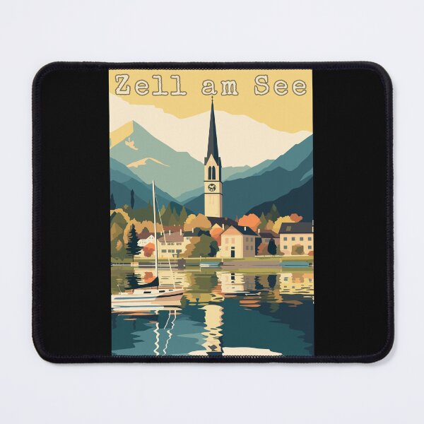 Item preview, Zell am See in Salzburg Austria Retro Travel Art Landscape designed and sold by MaateoDesign.