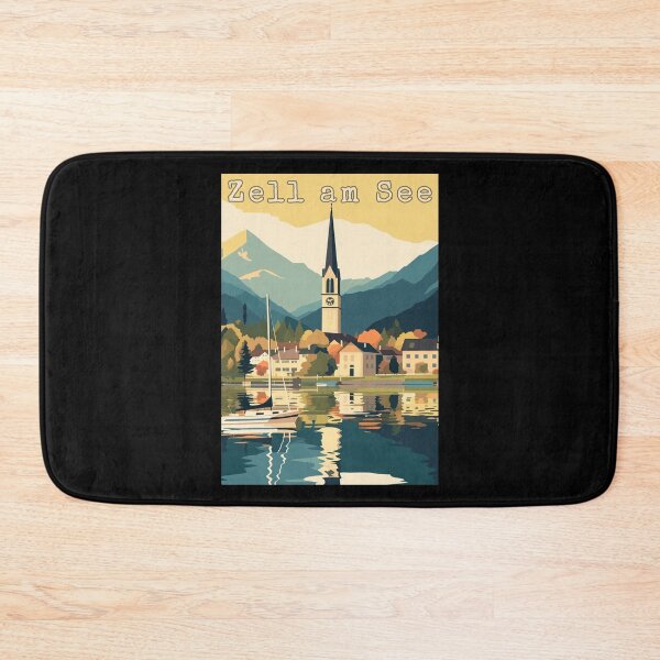 Item preview, Zell am See in Salzburg Austria Retro Travel Art Landscape designed and sold by MaateoDesign.
