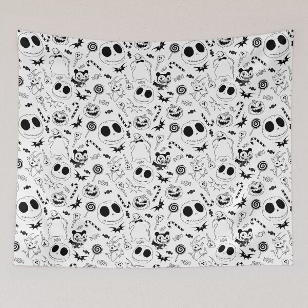 Item preview, Halloween Nightmare - Black & White Pattern designed and sold by Joanna Zourmpaki.