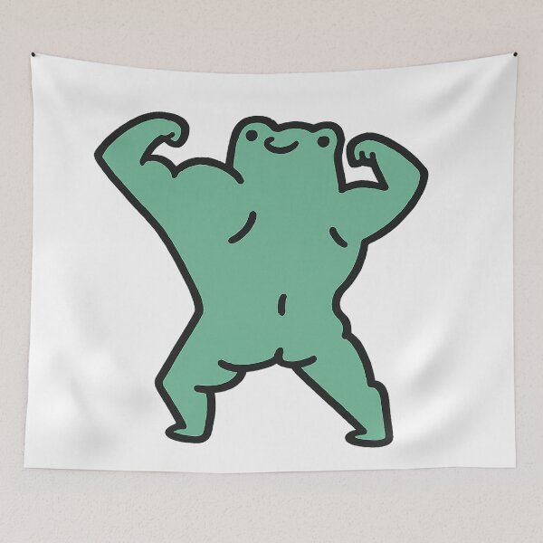 Item preview, The muscular frog designed and sold by Kunst-Shirt.
