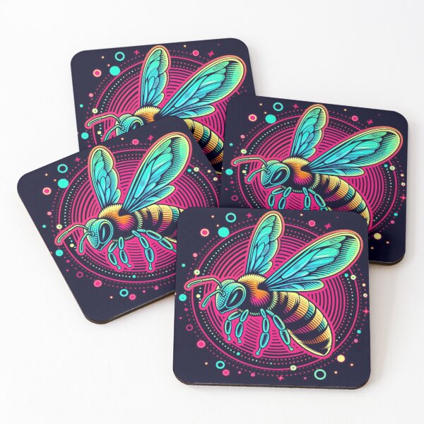Item preview, Flying colorful bee designed and sold by Dogandesighn.