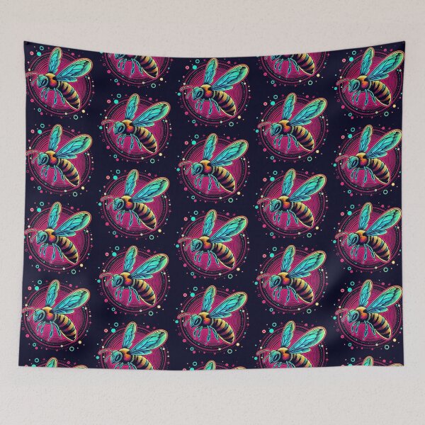 Item preview, Flying colorful bee designed and sold by Dogandesighn.